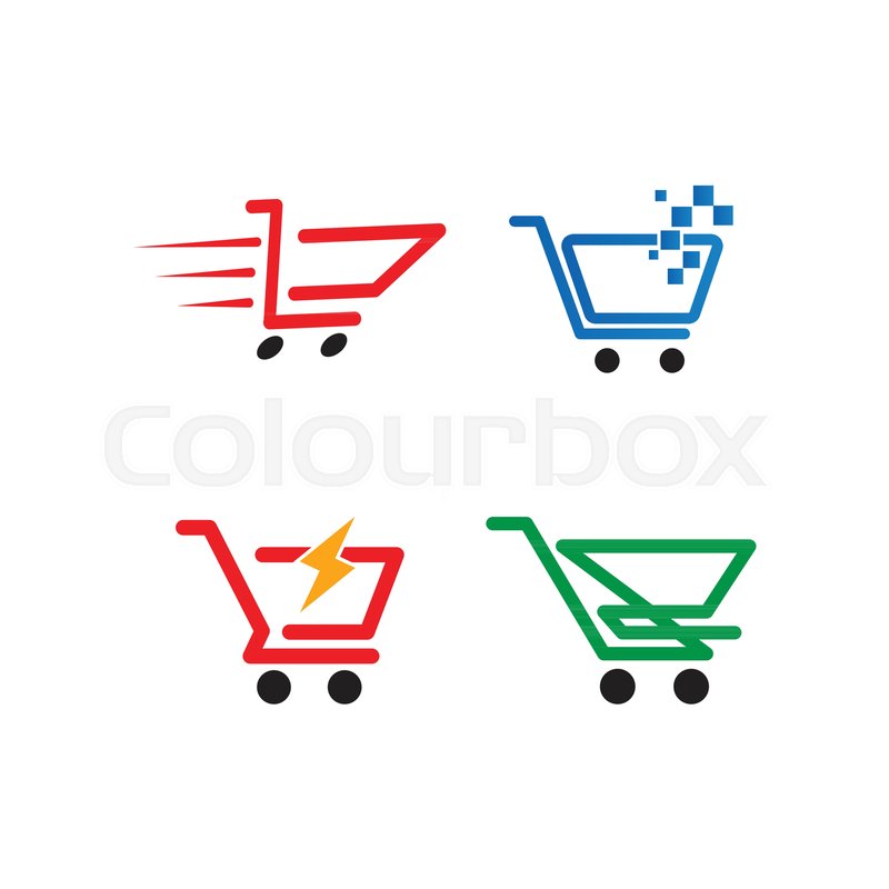 Illustration of shopping cart logo.