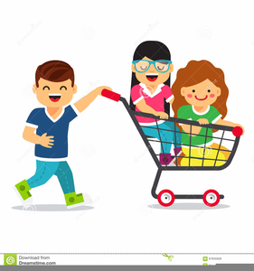 Free Clipart Girls Shopping.