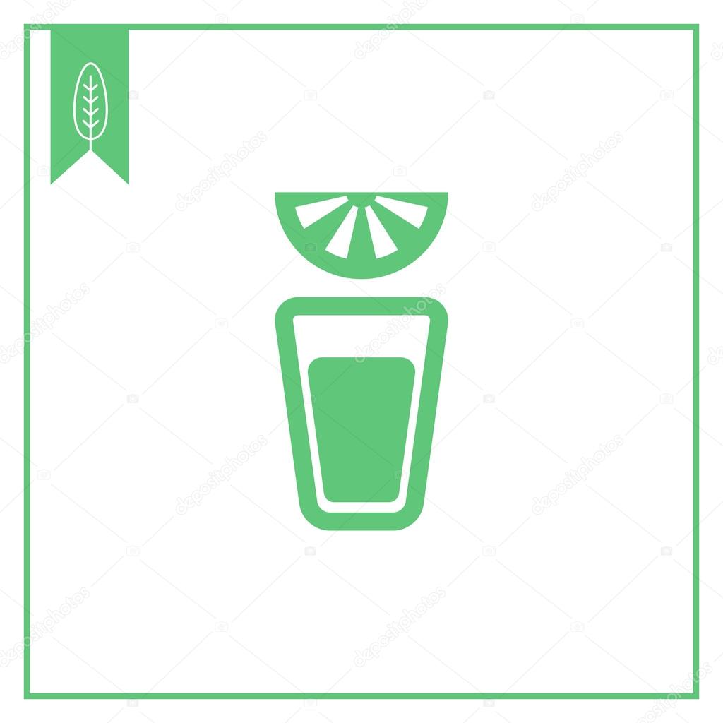 Short glass of tequila and lime — Stock Vector © RedineVector.