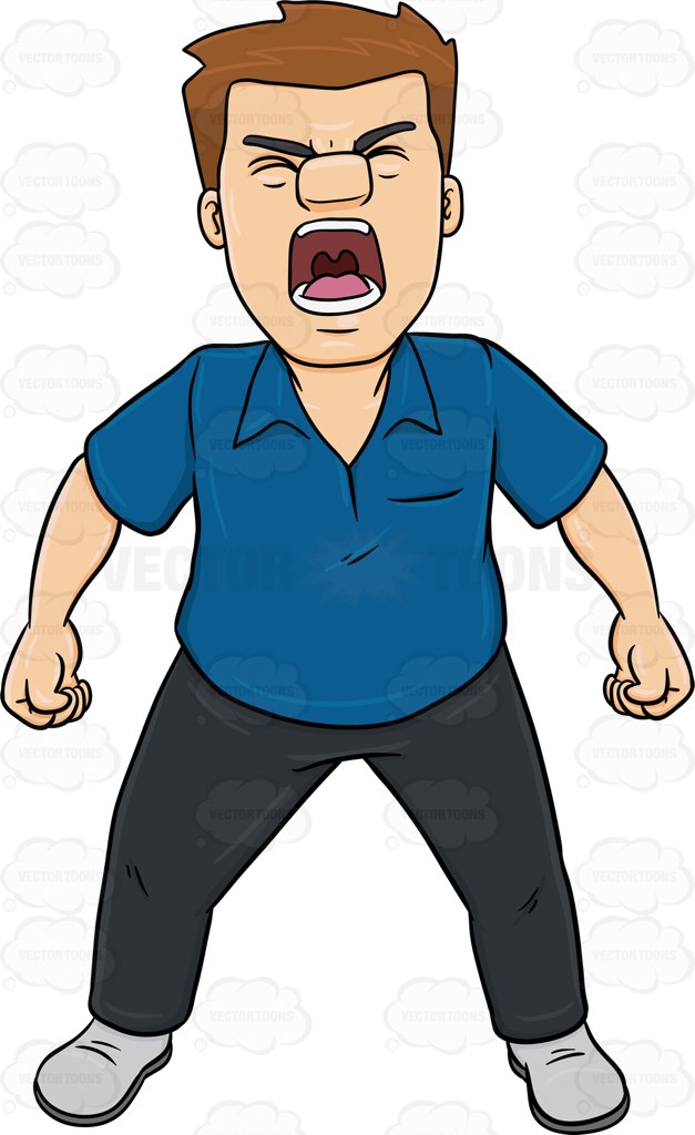 Yelling Man Clipart.