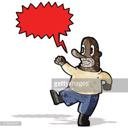 cartoon shouting man Clipart Image.