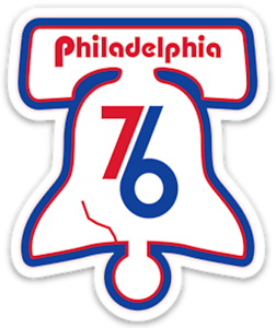 Details about Philadelphia 76ers Retro Vintage Logo 3 inch Vinyl Sticker  Phillies Flyers Eagle.