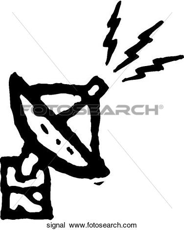 Clipart of Send Signals signal.