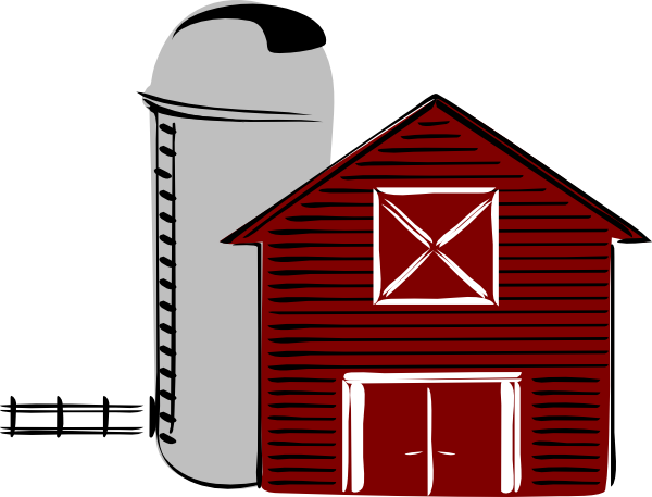 Barn And Silo Clipart.