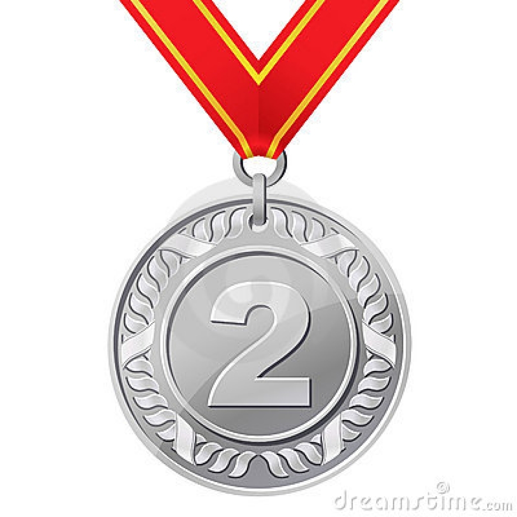 Silver medal clipart.