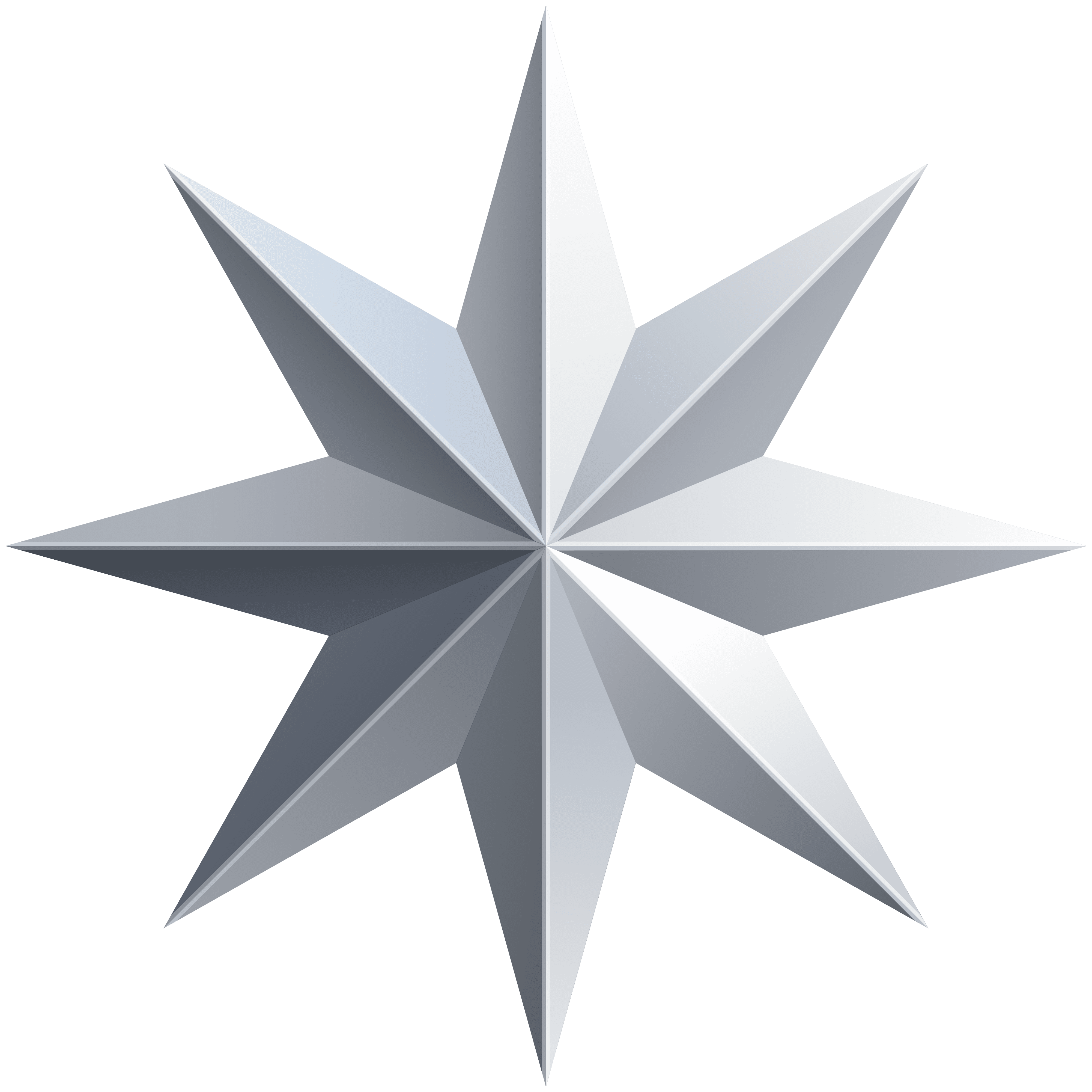 Silver Star Transparent PNG Image.