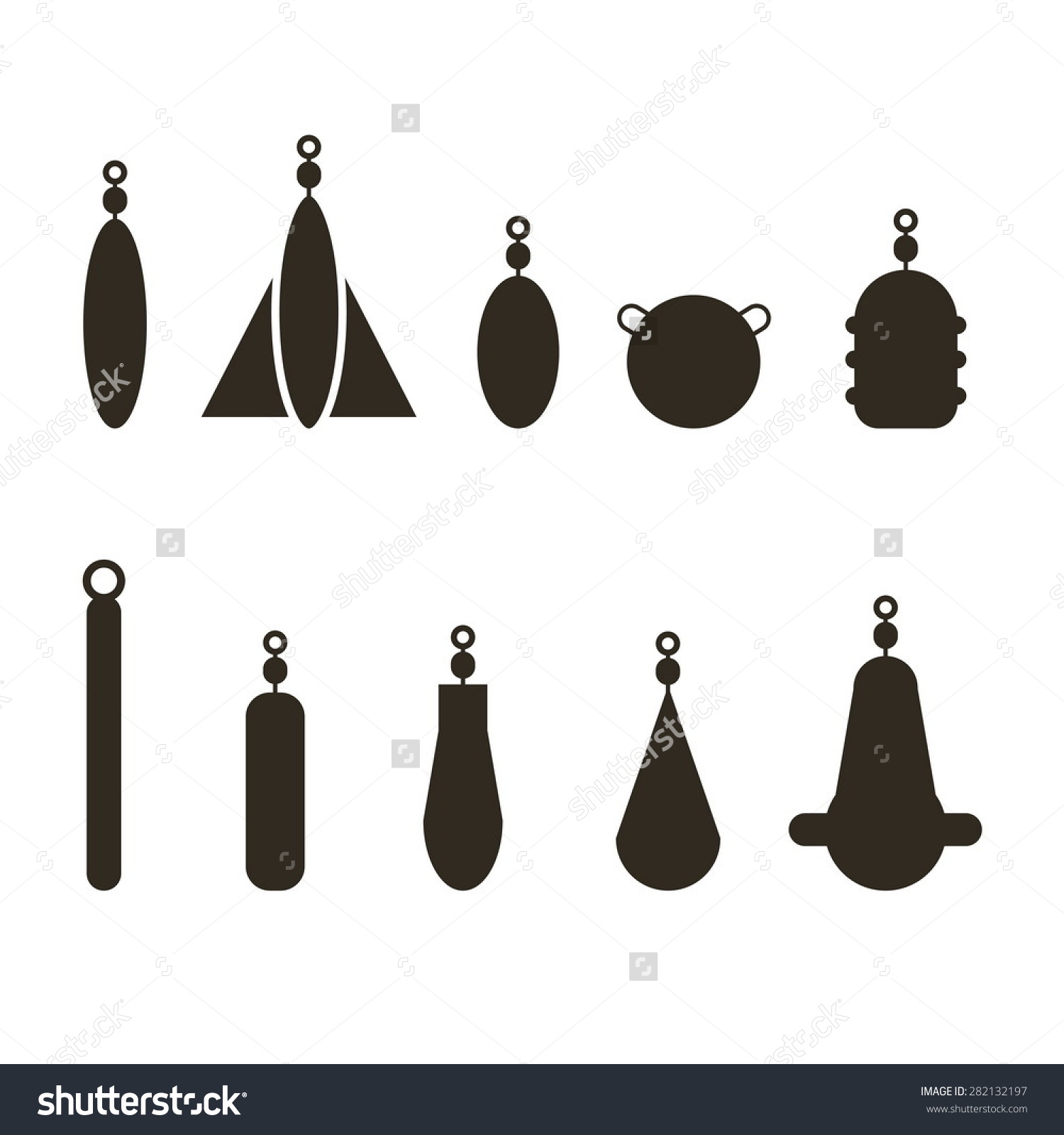 Fishing Sinker Stock Vector Illustration 282132197 : Shutterstock.