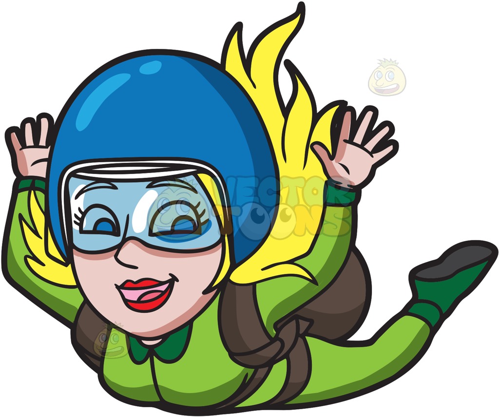 Parachute jump clipart.