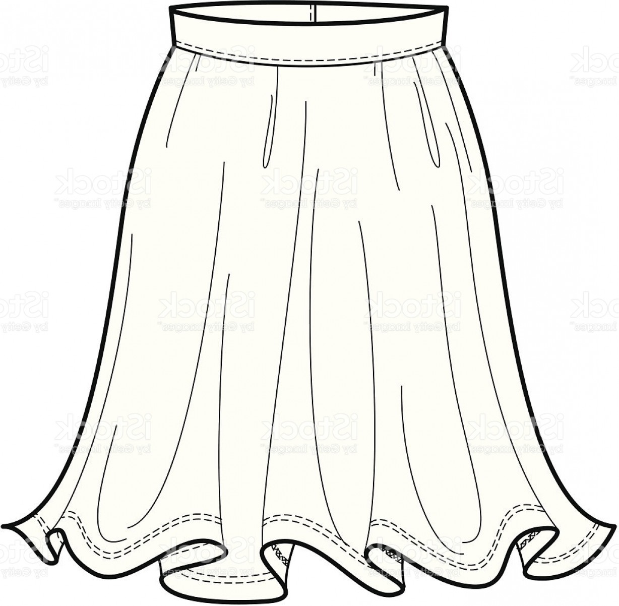 Fashion Illustration Of A Flowing Skirt Gm.