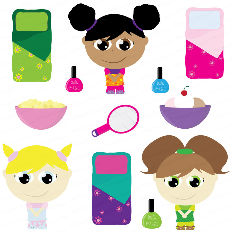 Free Clip Art Slumber Party.