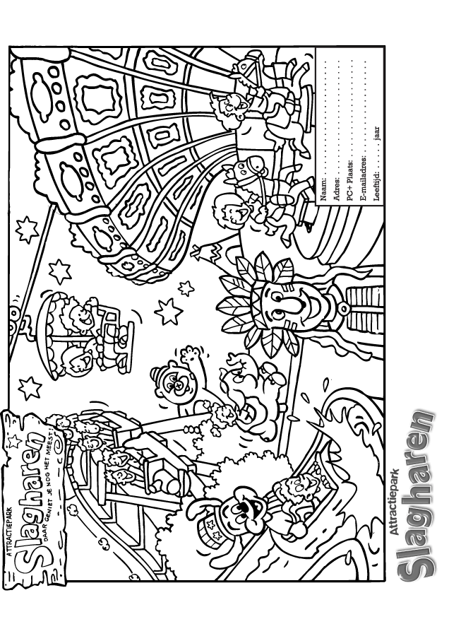 Amusement park Coloring Pages.