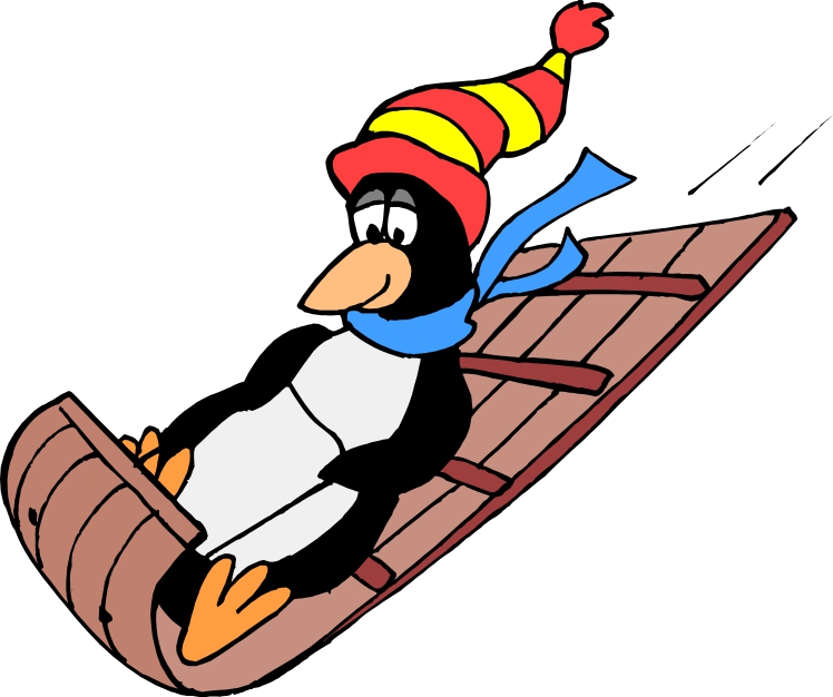 Sledding Clipart.