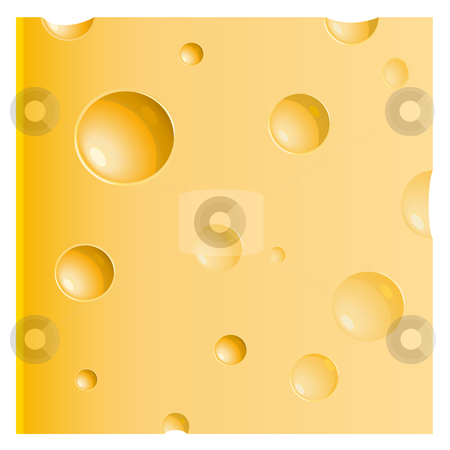 Piece of cheese stock vector.