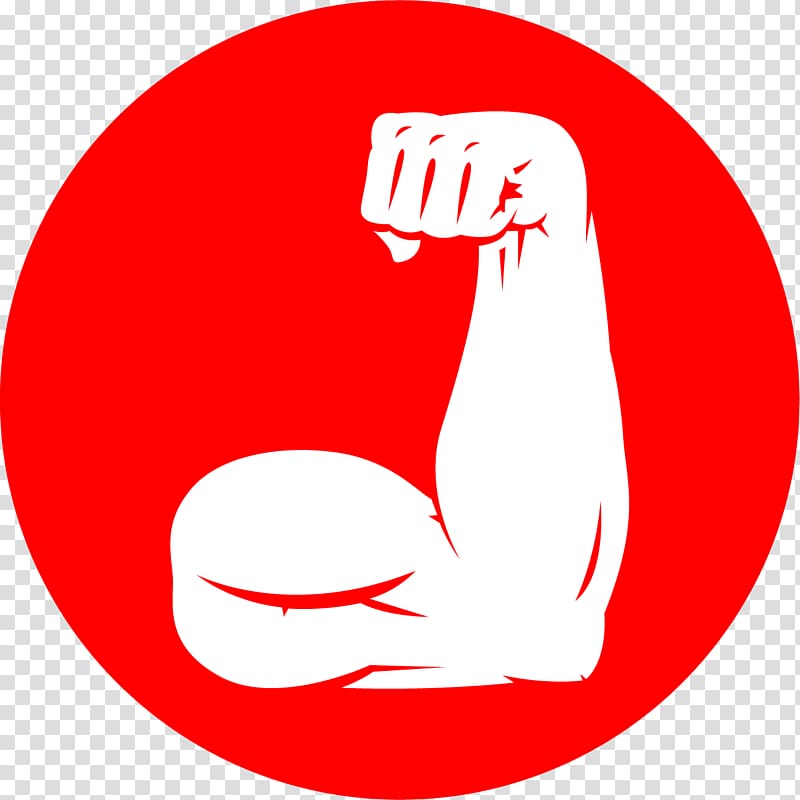 Muscle Arm Bodybuilding Icon, Fitness slimming red Icon.