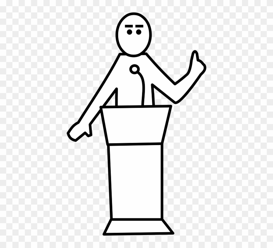 Public Speaking Clip Art Black And White.