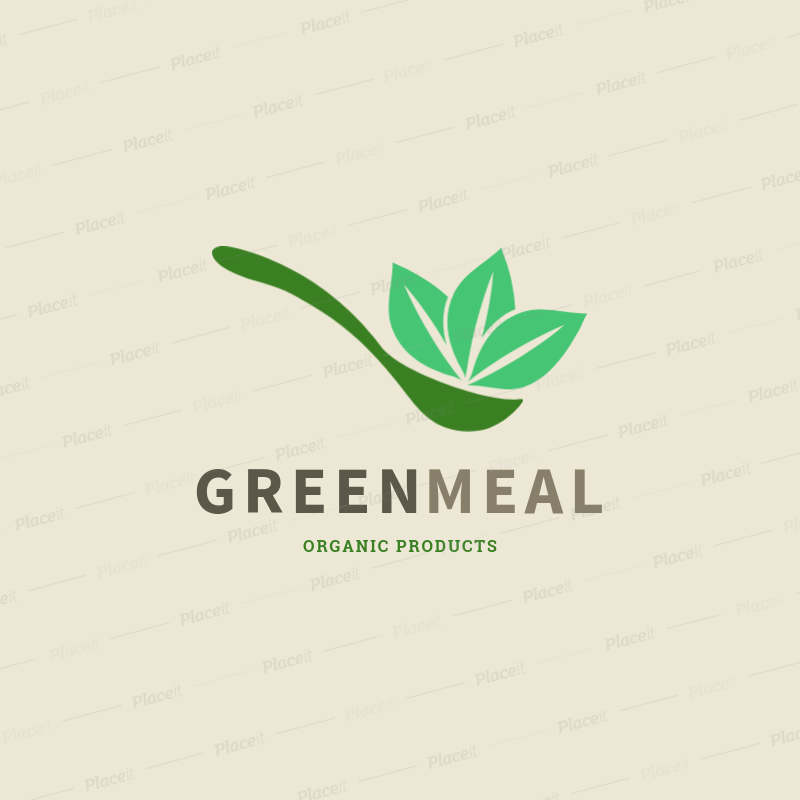 Nutritionist Logo Maker Featuring a Spoon Graphic with Organic Food 2536j.