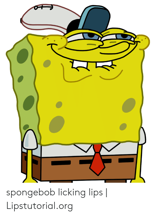 Spongebob Licking Lips.