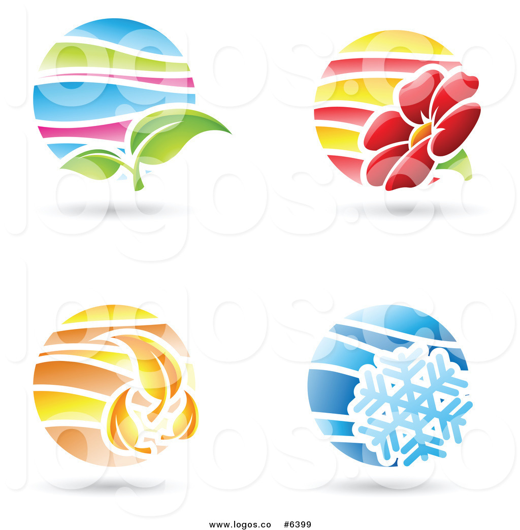 Royalty Free Clip Art Vector Logos of Circular Spring Summer.