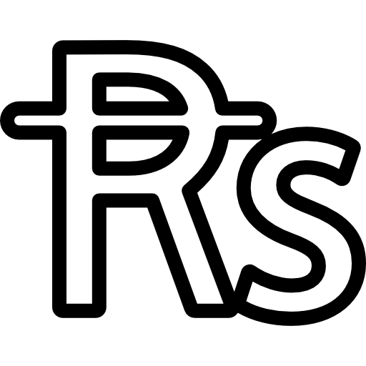 Sri Lanka rupee currency symbol.