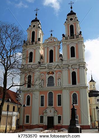 Stock Photography of Saint Catherine church. Vilnius city.