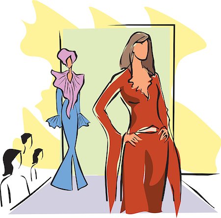 Fashion show clip art images Stock Photos.