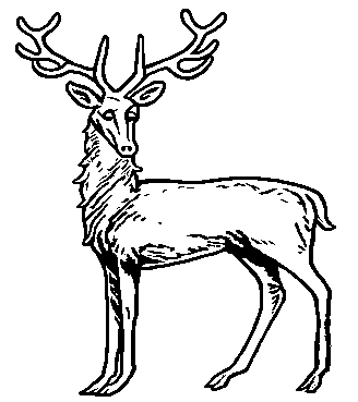 Stag Heraldry Clipart.