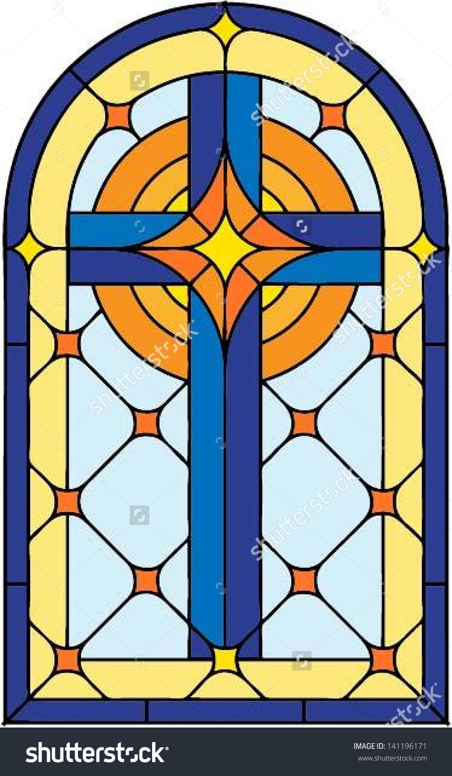 Stained glass window clipart.