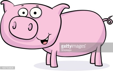 Pig Standing premium clipart.