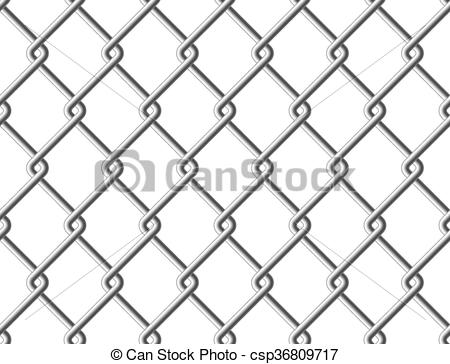 Vector Clip Art of Steel mesh metal fence seamless structure.