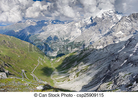 Stelvio pass clipart.