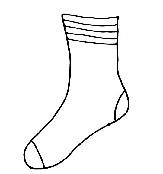 14 Sock Template Printable Images.