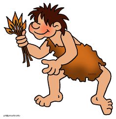 Stone Age Man Hunting Clipart.