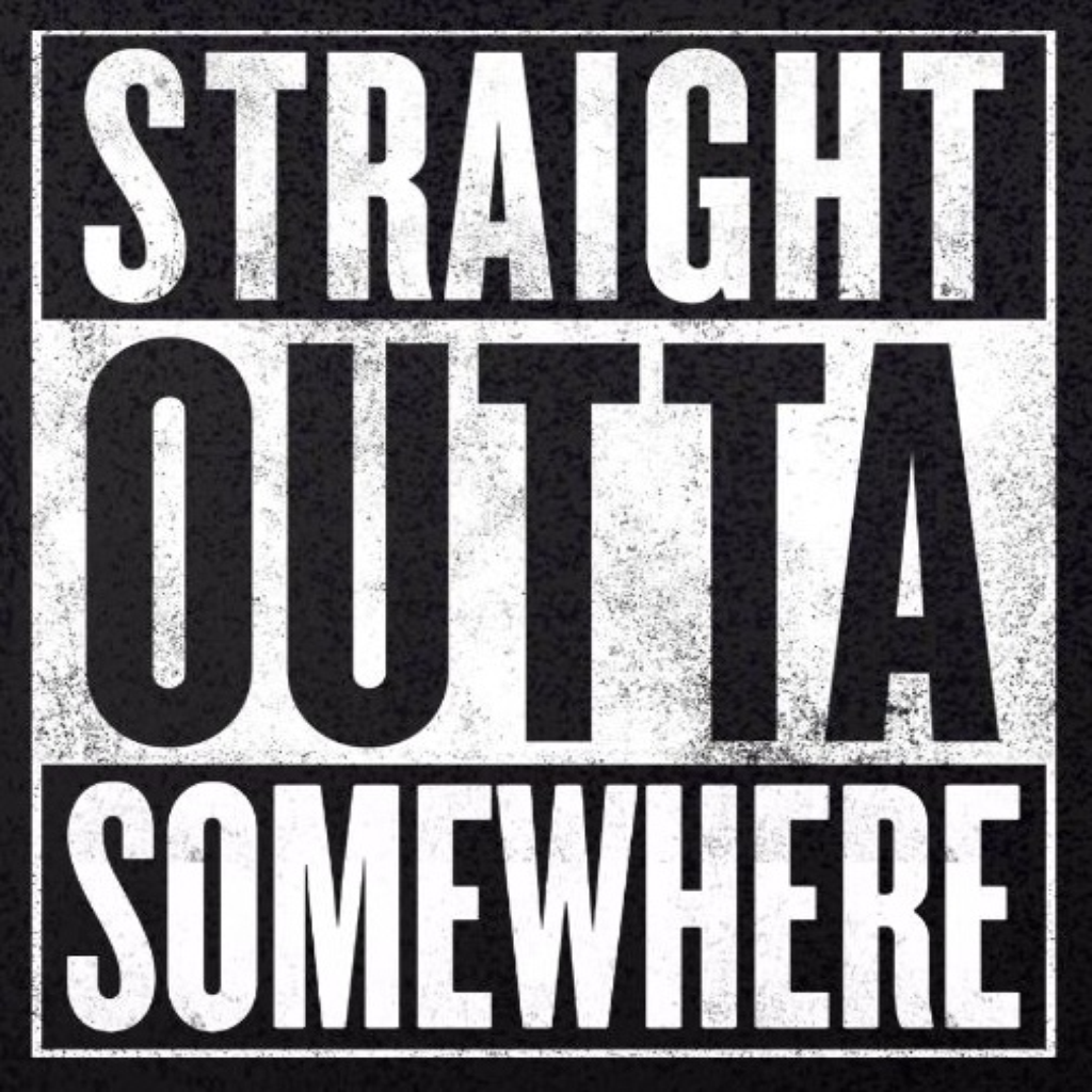 Straight Outta Somewhere Logo Maker.