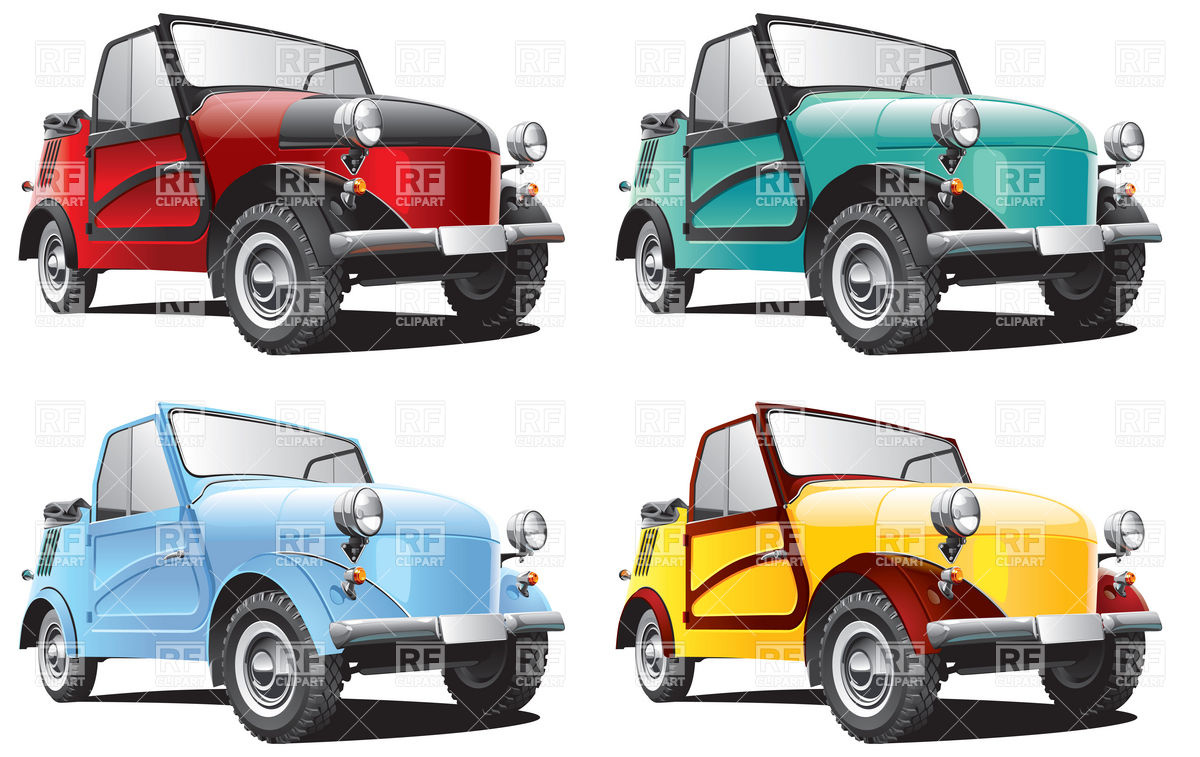 Vintage small car Vector Image #6168.