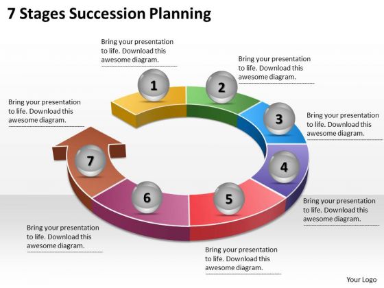 Timeline Ppt Template 7 Stages Succession Planning.