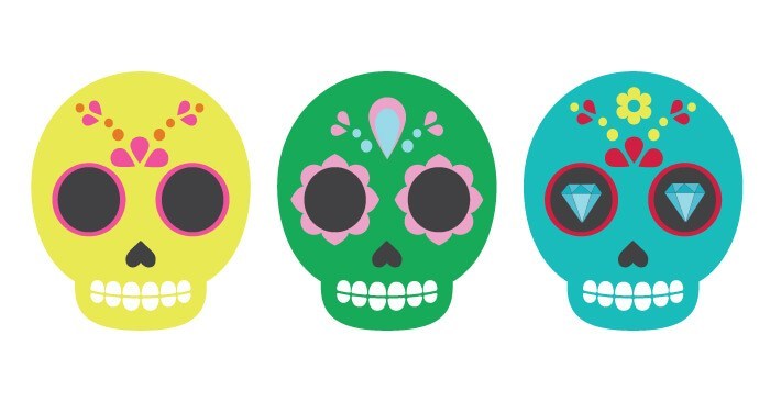 Sugar Skull Clip Art.