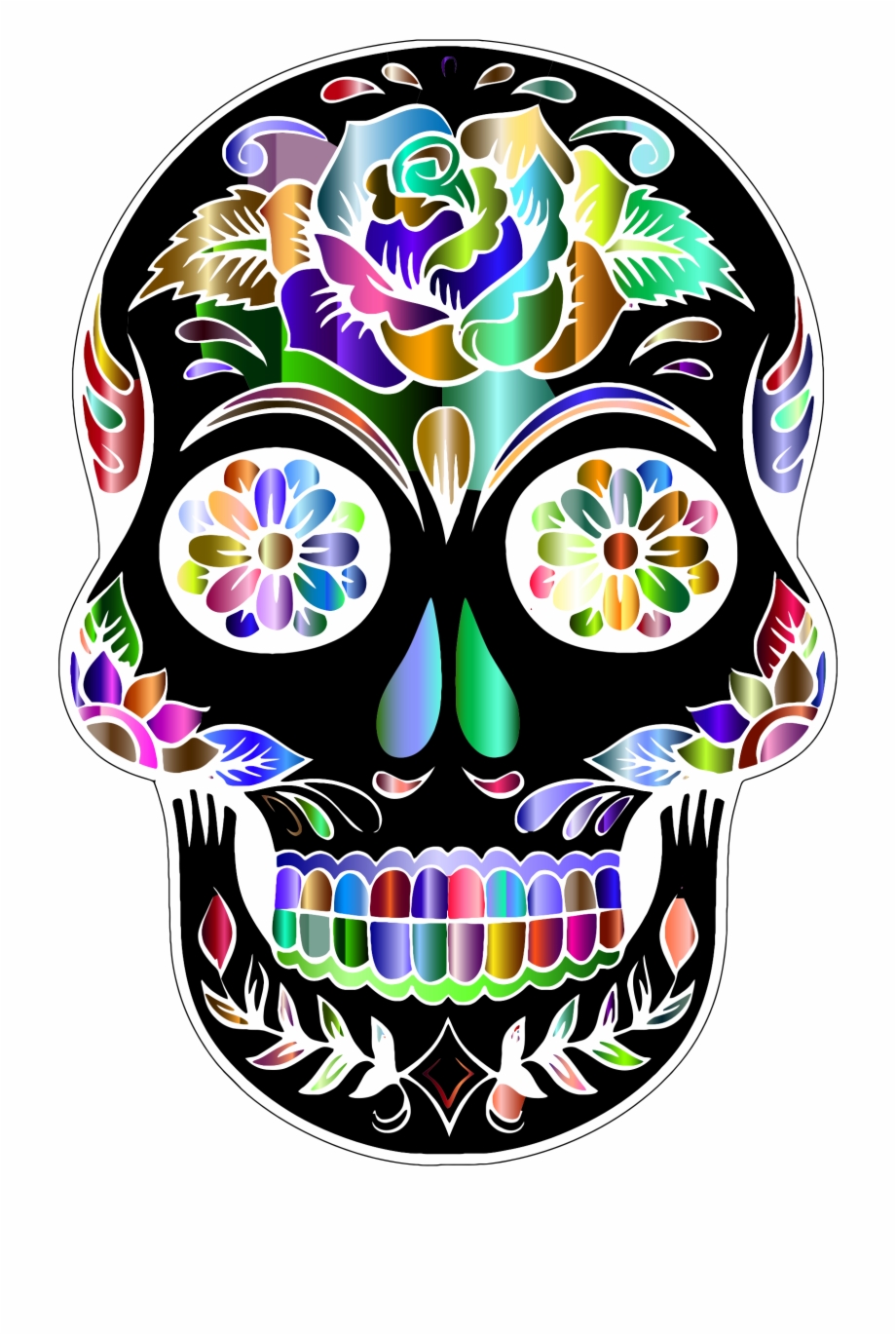 Sugar Skull Transparent Background.