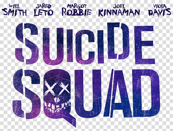 Suicide Squad Stickers, purple Suicide Squad movie title.