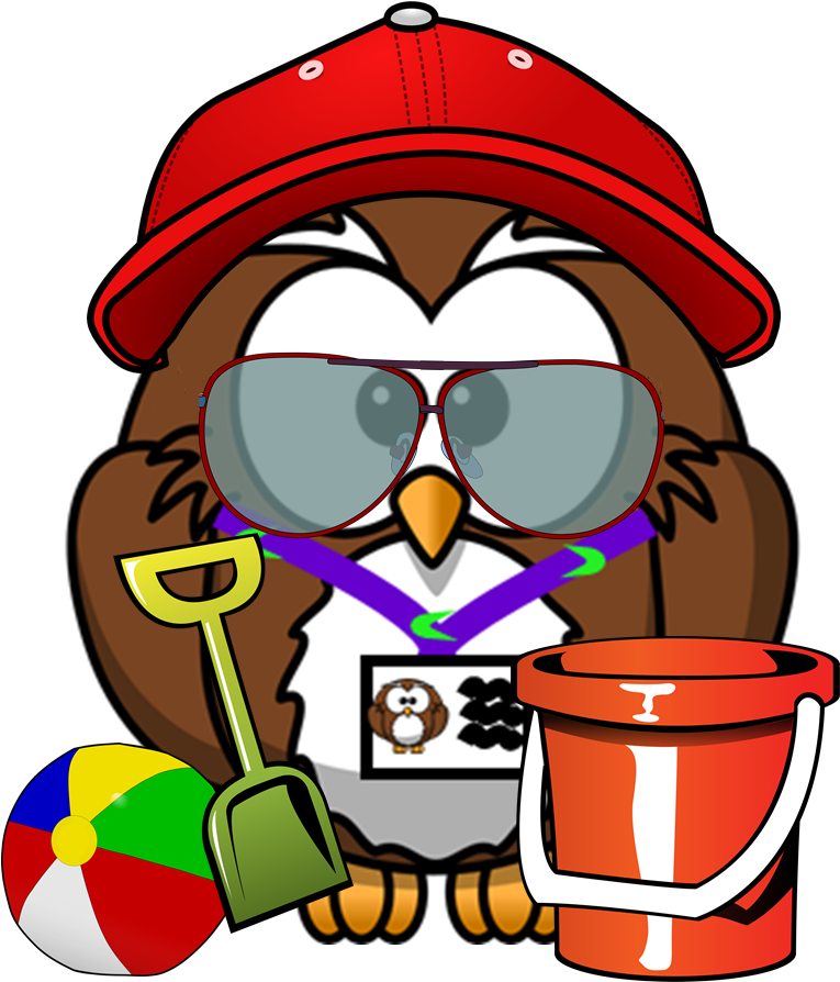 Summer Owl Clip Art.