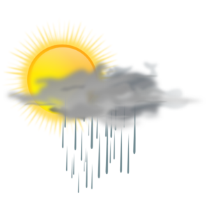 Sun And Rain Cloud Clip Art at Clker.com.