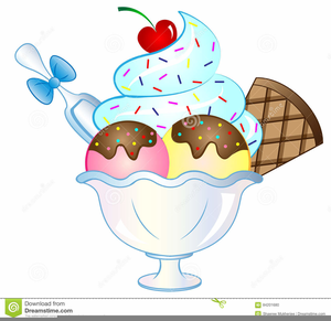 Clipart Cream Ice Sundae.