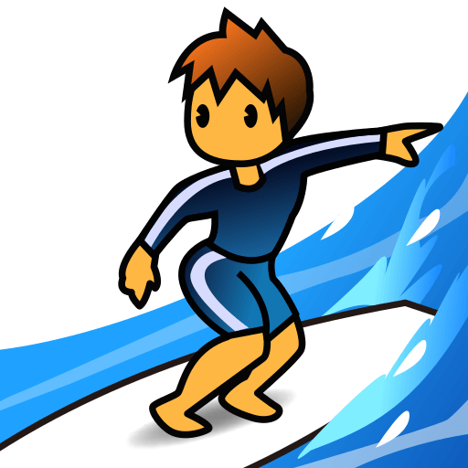 Surfer Emoji for Facebook, Email & SMS.