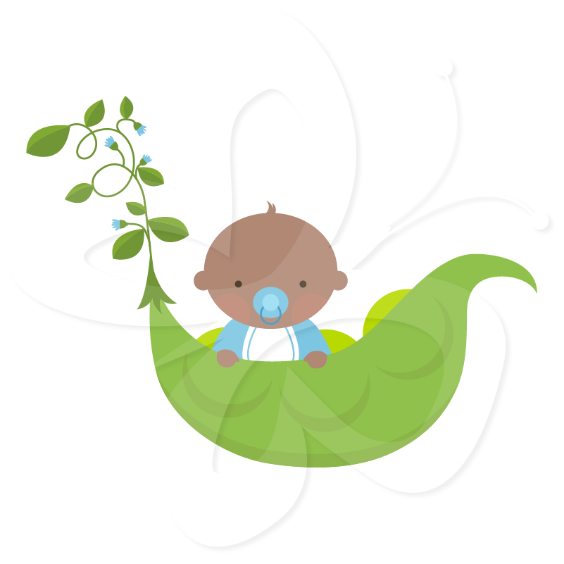 Sweet Pea Baby Clip Art.