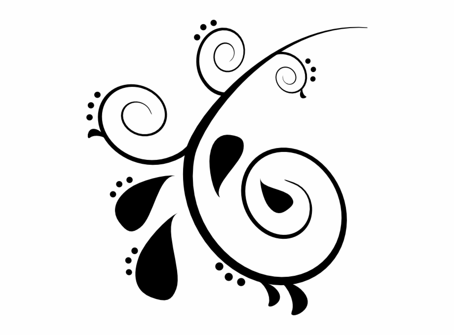 Paisley Swirl Designs Clipart.