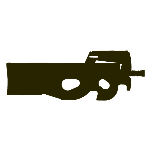 Fn p90 personal defense weapon silhouette.