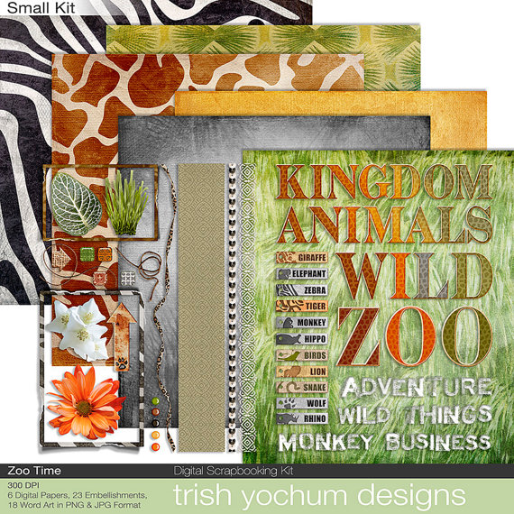 Zoo Digital Scrapbook.