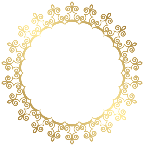 Gold Border Frame PNG HD.