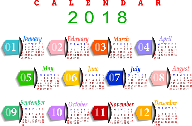 Download Calendar 2018 PNG Pic 062.