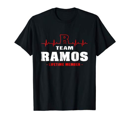 Amazon.com: Team Ramos lifetime member shirt surname, last.