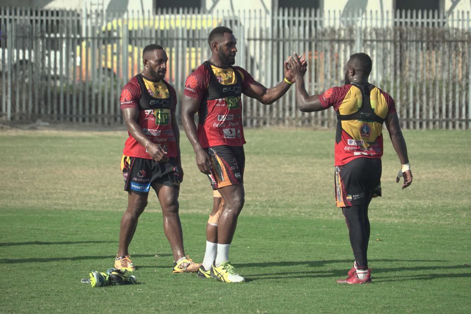 PNG Hunters players high.